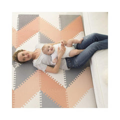 Skip Hop Playspot Geo Playgym & Mats Grey-Peach - Playmats For Ages 0-2 Years