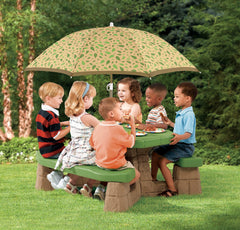 Step2 Naturally Playful Picnic Table with Umbrella for Kids - FunCorp India