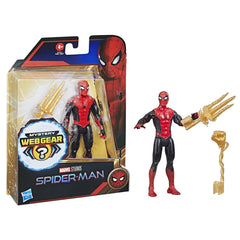 Marvel Spider-Man No Way Home Mystery Web Gear Upgraded Black and Red Suit Spider-Man Action Figure for Kids Ages 4 and Up