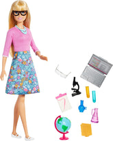 Barbie Blonde Hair Teacher Doll with Accessories for Kids Ages 3+