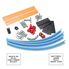 Playzu Track Champion – 68pcs Four 360 Degree Loops Racing Track Game with Building Block Sets