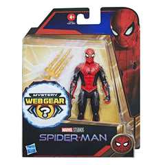 Marvel Spider-Man No Way Home Mystery Web Gear Upgraded Black and Red Suit Spider-Man Action Figure for Kids Ages 4 and Up