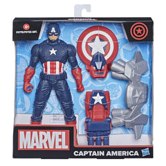 Marvel 9.5-inch Scale Collectible Super Heroes Captain America Action Figure with 3 Accessories for Kids Ages 4 and Up