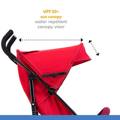 Joie Nitro LX Cherry - Baby Stroller Umbrella with Flat Reclining seat for Ages 0-3 Years
