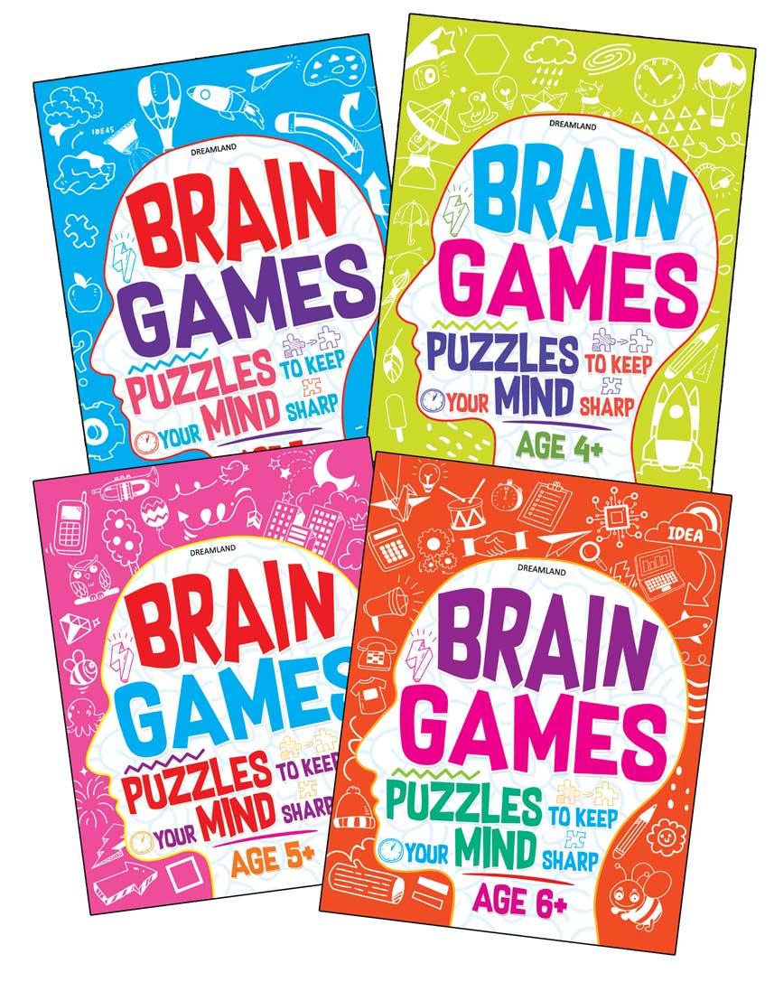 Dreamland Brain Games Series - An Interactive & Activity Book For Kids - Set of 4 Books(English)