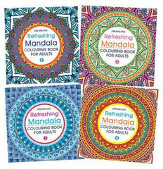 Dreamland Refreshing Mandala Colouring Book - A Drawing Painting & Colouring Book For Adults - Pack of 5 Titles(English)