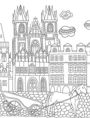 Dreamland Cityscape - Colouring Book - A Drawing Painting & Colouring Book For Adults (English)