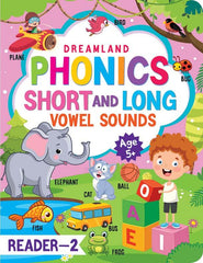 Dreamland Phonics Reader 2 - Short and Long Vowel Sounds - An Early Learning Book For Kids (English)