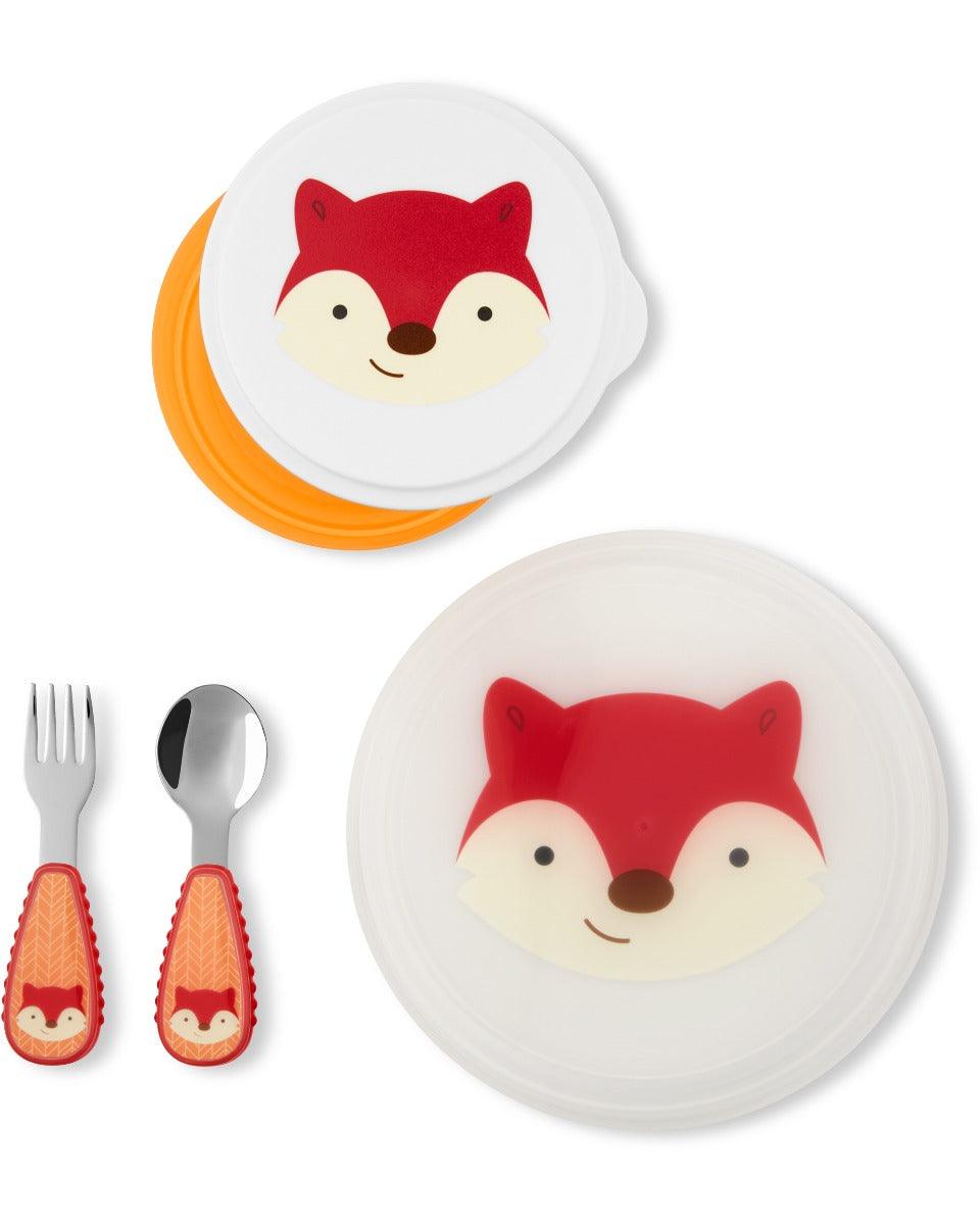 Skip Hop Zoo Table Ready Mealtime Set Fox - Weaning Accessory For Ages 0-4 Years