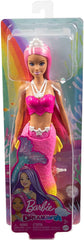 Barbie Dreamtopia Mermaid Doll (Pink Hair) with Pink & Yellow Ombre Mermaid Tail and Tiara, Toy for Kids Ages 3 Yrs & Up