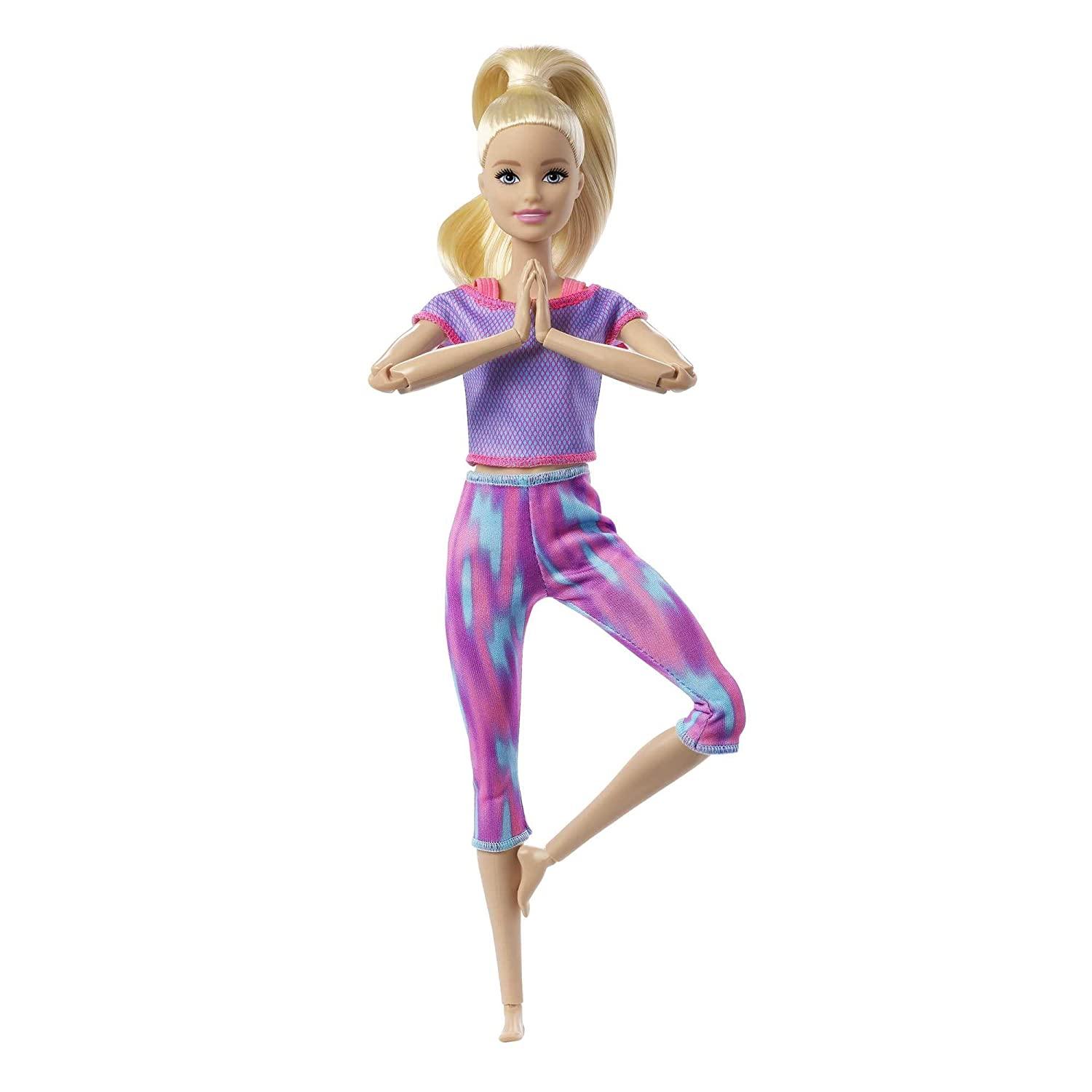 Barbie Made to Move Doll - Pink Dye Pants for Kids Ages 4+ (GXF04) - FunCorp India