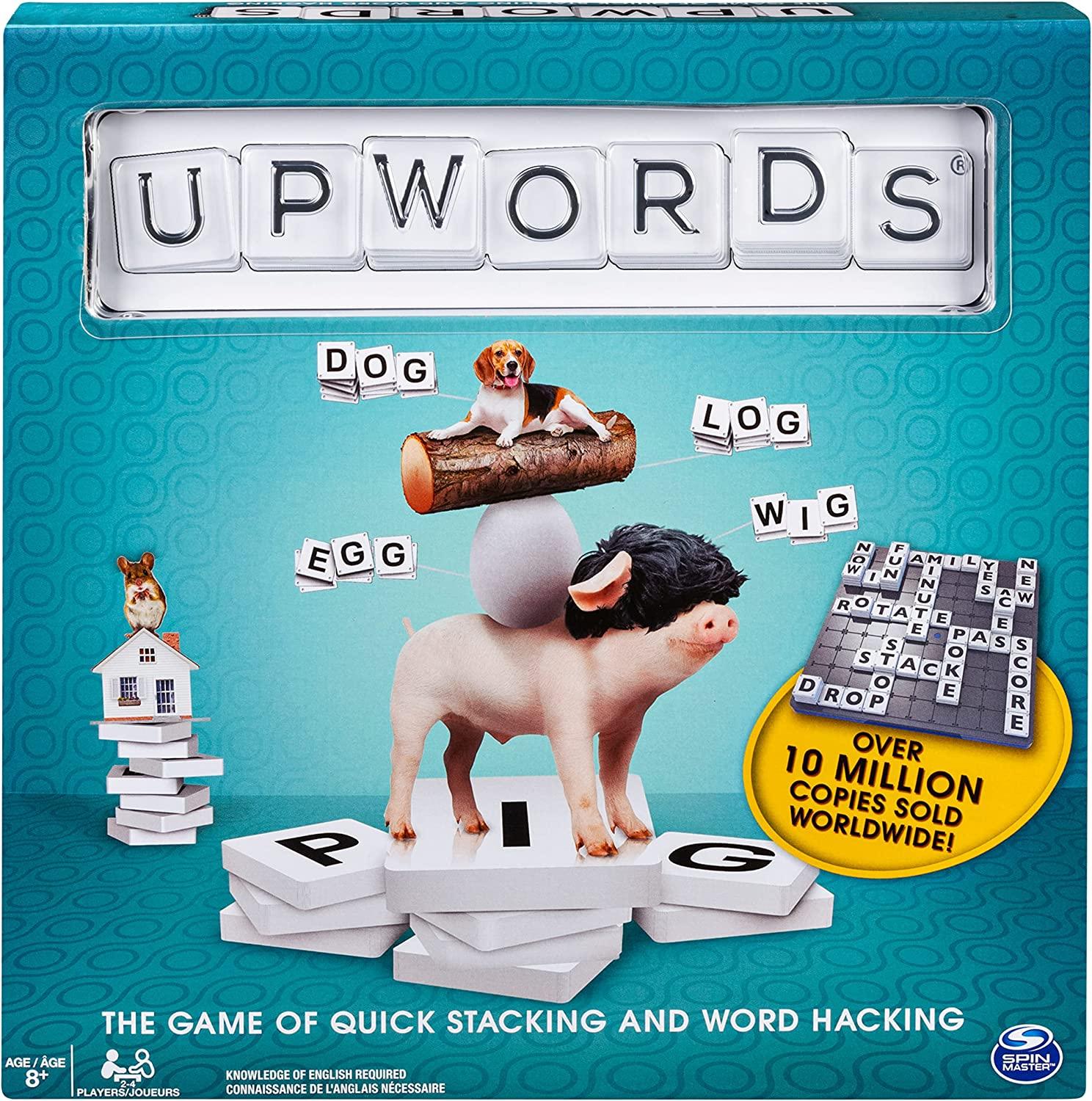 Funskool Upwords - Fun and Challenging Family Word Game with Stackable Letter Tiles for Ages 8+ - FunCorp India