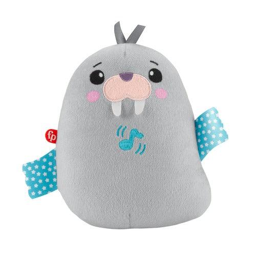Fisher-Price Chill Vibes Walrus Soother - Take-Along Musical Plush Toy with Calming Vibrations for Infant Toddlers