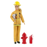 Barbie Firefighter Playset with 12 Inch Blonde Doll Role-Play Clothing & Accessories Set for Kids Ages 3 Years Old & Up