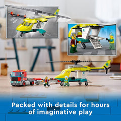 LEGO City Rescue Helicopter Transport Building Kit for Ages 5+ - FunCorp India