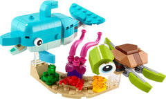 LEGO Creator 3in1 Dolphin and Turtle Building Kit For Ages 6+