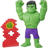 Marvel Spidey and His Amazing Friends Power Smash Hulk Face-Changing 10-inch Hulk Figure with Brick Wall Accessory Preschool Toy - FunCorp India