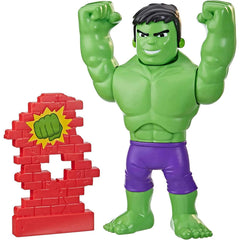 Marvel Spidey and His Amazing Friends Power Smash Hulk Face-Changing 10-inch Hulk Figure with Brick Wall Accessory Preschool Toy - FunCorp India