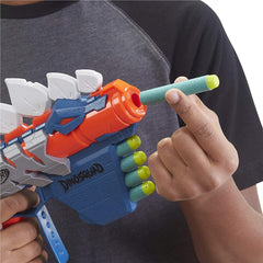 Nerf Dinosquad Stegosmash Dart Blaster, 4-Dart Storage, Pull-Back Priming Handle, 5 Official Nerf Darts, Dinosaur Design, Stegosaurus Spikes - FunCorp India