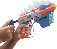 Nerf Dinosquad Stegosmash Dart Blaster, 4-Dart Storage, Pull-Back Priming Handle, 5 Official Nerf Darts, Dinosaur Design, Stegosaurus Spikes - FunCorp India
