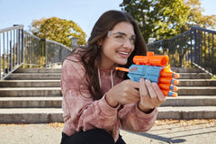 Nerf Elite 2.0 Prospect QS-4 Blaster, 8 Official Nerf Elite Darts, 4-Dart Blasting, Nonremovable Targeting Scope - FunCorp India