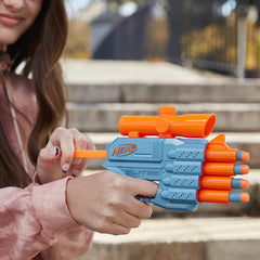 Nerf Elite 2.0 Prospect QS-4 Blaster, 8 Official Nerf Elite Darts, 4-Dart Blasting, Nonremovable Targeting Scope - FunCorp India