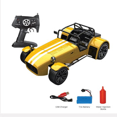 Playzu Classic Remote Control Die Cast With Mist Spray Racing Car – Yellow - FunCorp India