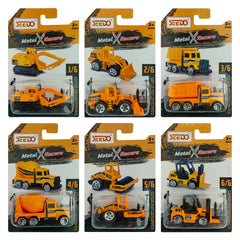 Seedo Metal X Racers Construction Series Die Cast Car for Ages 3+, Pack Of 6