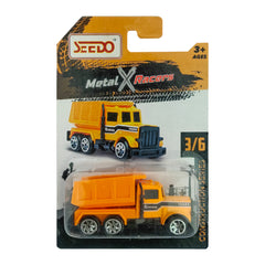 Seedo Metal X Racers Construction Series Die Cast Car for Ages 3+, Pack Of 6