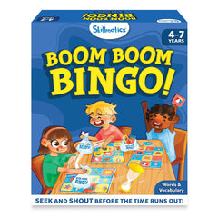 Skillmatics Boom Boom Bingo! Words & Vocabulary - Board Game For Ages 4-7 Years