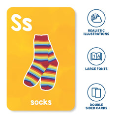 Skillmatics First 100 Animals and Letters & First 100 Words - Educational Flash Card Combo for Ages 2-4 Years