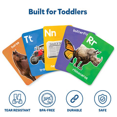 Skillmatics First 100 Animals and Letters & First 100 Words - Educational Flash Card Combo for Ages 2-4 Years