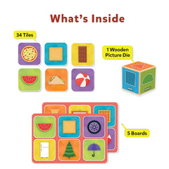 Skillmatics Memory Match Board Game : Shapes Around Us - Memory Game For Kids Ages 3 To 7