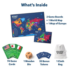 Skillmatics Scout It Out! Countries of The World - Fun Guessing & Trivia Board Game for Families