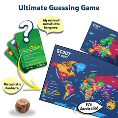 Skillmatics Scout It Out! Countries of The World - Fun Guessing & Trivia Board Game for Families