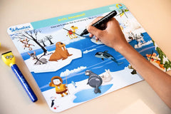 Skillmatics Animal Kingdom (3-6 Years)/ Reusable Activity Mats/ Educational Game with 2 Marker Pens/ Gifts for Kids