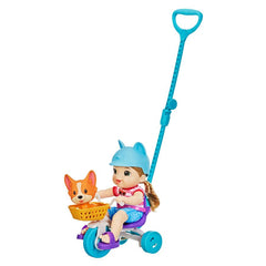 Baby Alive Littles, Roll ‘N Pedal Trike, Doll Tricycle, Push-Stick, Little Jade Doll, Pet Accessory