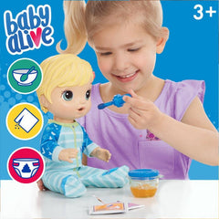 Baby Alive Mix My Medicine Baby Doll, Kitty-Cat Pajamas, Drinks and Wets, Doctor Accessories, Blonde Hair Toy for Kids Ages 3 and Up