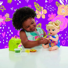 Baby Alive Snackin' Shapes Baby Doll That Eats and “Poops” with Pasta Maker, Reusable Doll Food