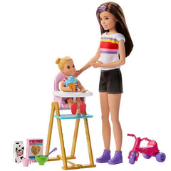 Barbie Skipper Babysitters Doll And Feeding Fun Playset
