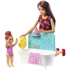 Barbie Skipper Babysitters Dolls and Bathtime Playset