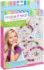 Make It Real Block & Rock Charm Bracelets Multicolor