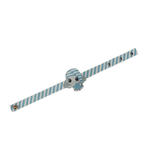 Canvas Design Baby Elephant With Blue Stripes Blue Rakhi/Band For Kids Ages 3-12 Years