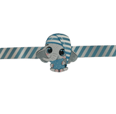 Canvas Design Baby Elephant With Blue Stripes Blue Rakhi/Band For Kids Ages 3-12 Years