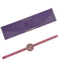 Canvas Design Mandala Pink Rakhi/Band For Kids Ages 3-12 Years