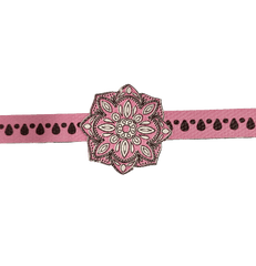 Canvas Design Mandala Pink Rakhi/Band For Kids Ages 3-12 Years