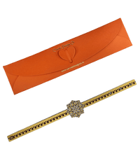 Canvas Design Mandala Yellow Rakhi/Band For Kids Ages 3-12 Years