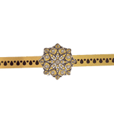 Canvas Design Mandala Yellow Rakhi/Band For Kids Ages 3-12 Years