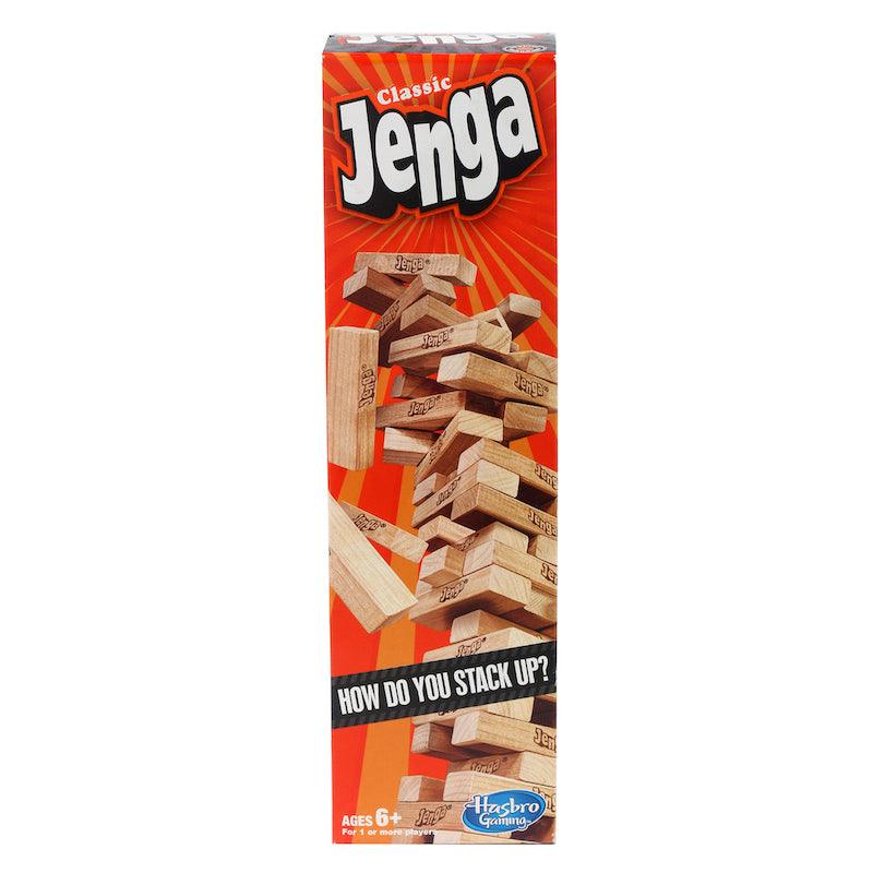 Classic Jenga, Hardwood Blocks, Stacking Tower Game for Kids Ages 6 and Up, 1 or More Players