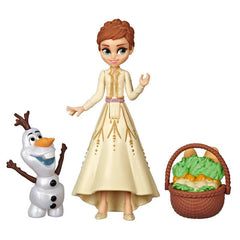 Disney Frozen Anna and Olaf Small Dolls With Basket Accessory, Inspired by the Disney Frozen 2 Movie